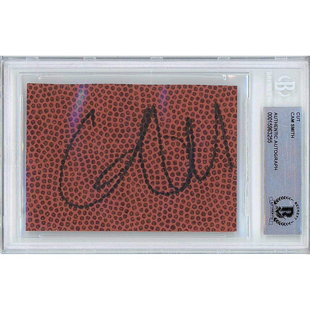 Cam Smith Autographed South Carolina Gamecocks Football Cut - Beckett Slab - USC